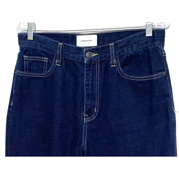 Current Elliott Straight Leg High Rise Dark Wash Jeans Womens 29 Classic Casual - Picture 3 of 8